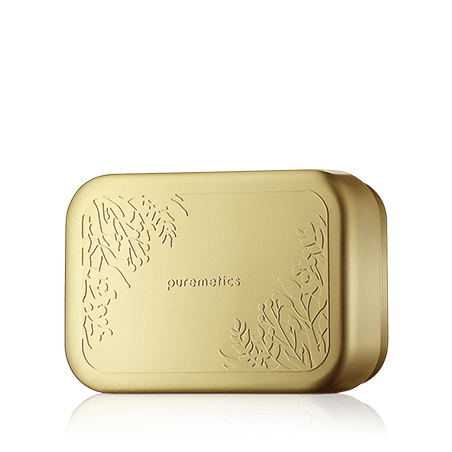puremetics Accessoires Seifenbox mit Abtropfeinsatz Matt-Gold Floral