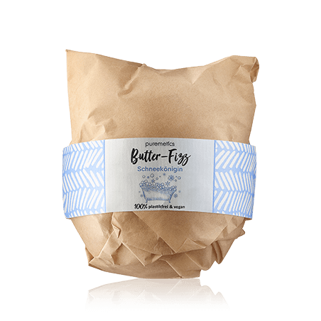 puremetics Körperpflege Butter-Fizz Badebombe Schneekönigin (220 g)