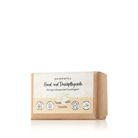 puremetics Natur-Seifen Hand- & Duschpflegeseife Vanille (75 g)