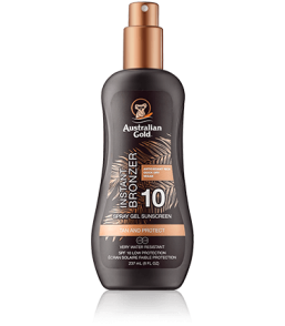 Australian Gold Instant Bronzer Spray Gel Sunscreen SPF 10 (237 ml)