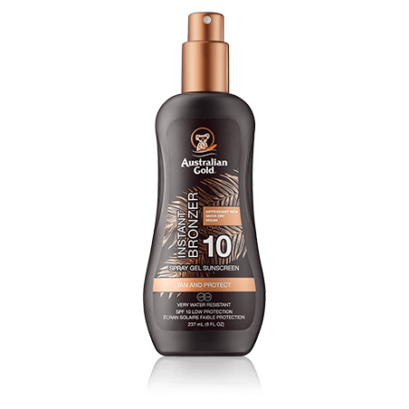 Australian Gold Instant Bronzer Spray Gel Sunscreen SPF 10 (237 ml)