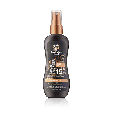Australian Gold Instant Bronzer Spray Gel Sunscreen SPF 15 (100 ml)