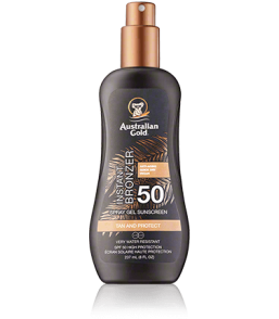 Australian Gold Instant Bronzer Spray Gel Sunscreen SPF 50 (237 ml)