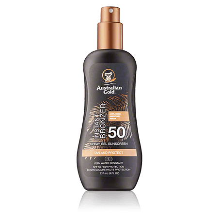 Australian Gold Instant Bronzer Spray Gel Sunscreen SPF 50 (237 ml)