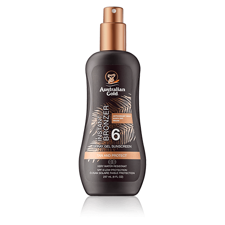 Australian Gold Instant Bronzer Spray Gel Sunscreen SPF 6 (237 ml)