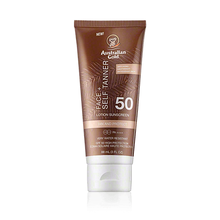 Australian Gold Tan and Protect Face + Self Tanner SPF 50 (88 ml)