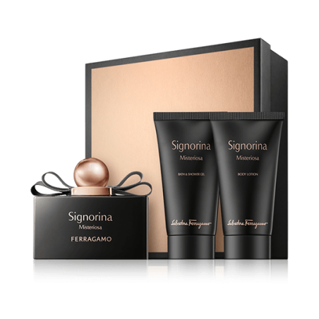 Salvatore Ferragamo Signorina Misteriosa 50 ml EdP Set mit 2x Pflege