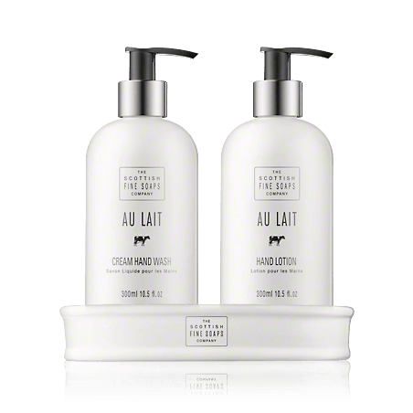 Scottish Fine Soaps Au Lait Cream Hand Wash & Hand Lotion (300 ml + 300 ml)