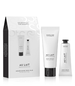 Scottish Fine Soaps Au Lait Nourishing Skin Set mit Body Cream