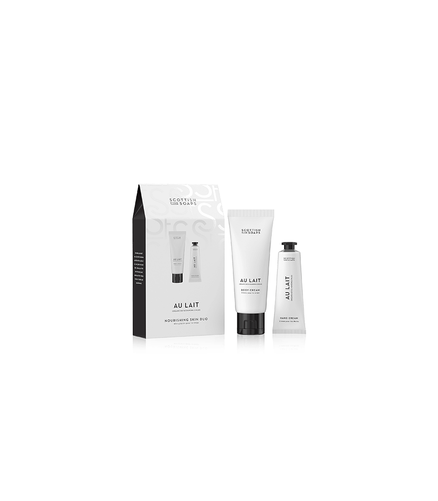 Scottish Fine Soaps Au Lait Nourishing Skin Set mit Body Cream