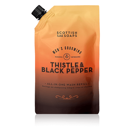 Scottish Fine Soaps Men's Grooming Thistle & Black Pepper All-in-One-Wash Refill (1200 ml)