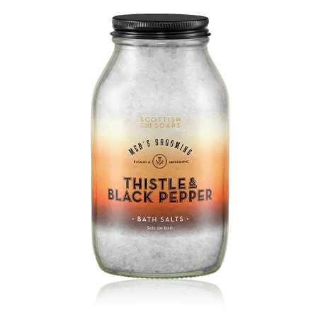 Scottish Fine Soaps Men's Grooming Thistle & Black Pepper Bath Salts (500 g)
