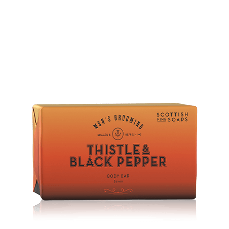 Scottish Fine Soaps Men's Grooming Thistle & Black Pepper Body Bar (220 g)