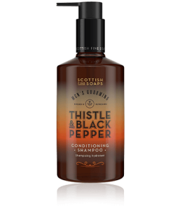 Scottish Fine Soaps Men's Grooming Thistle & Black Pepper Conditioning Shampoo (300 ml)