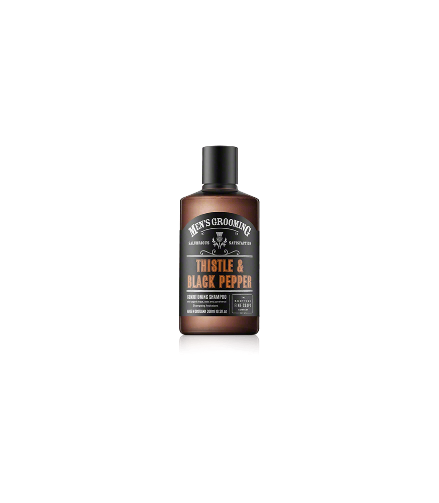 Scottish Fine Soaps Men's Grooming Thistle & Black Pepper Conditioning Shampoo Classic (300 ml)