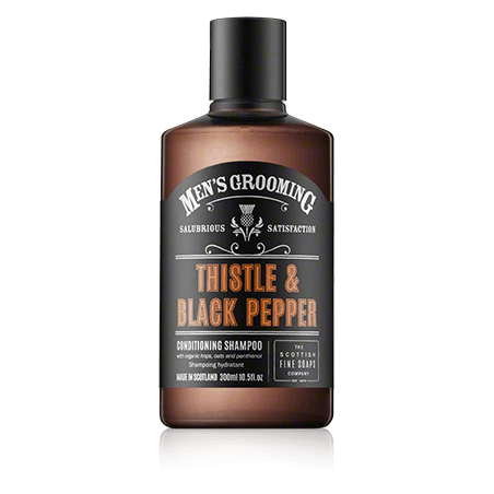 Scottish Fine Soaps Men's Grooming Thistle & Black Pepper Conditioning Shampoo Classic (300 ml)