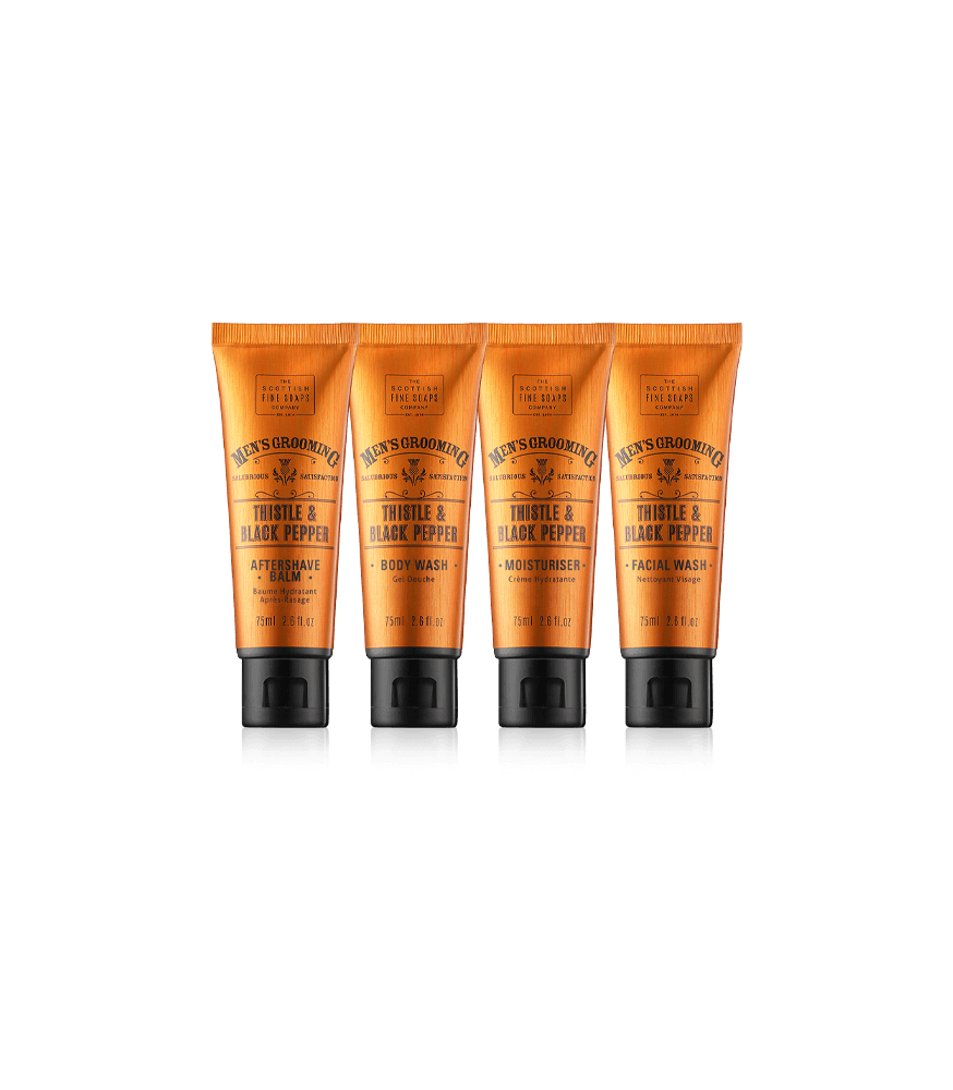 Scottish Fine Soaps Men's Grooming Thistle & Black Pepper Pflegeset mit Body Wash