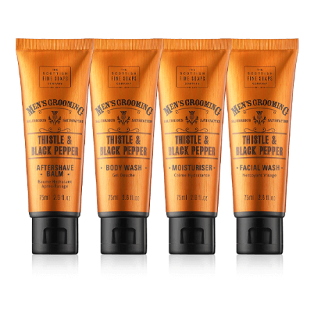 Scottish Fine Soaps Men's Grooming Thistle & Black Pepper Pflegeset mit Body Wash