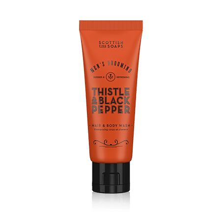 Scottish Fine Soaps Men's Grooming Thistle & Black Pepper Hair & Body Wash (75 ml)