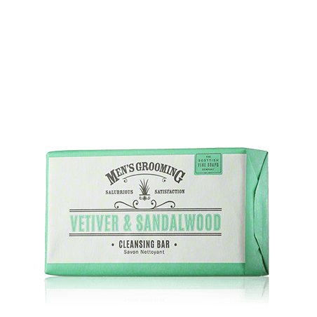 Scottish Fine Soaps Men's Grooming Vetiver & Sandalwood Cleansing Bar (220 g)