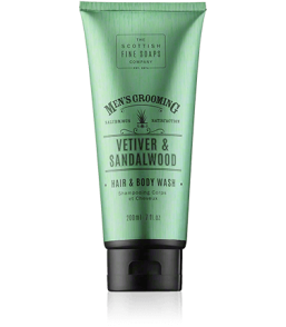 Scottish Fine Soaps Men's Grooming Vetiver & Sandalwood Hair & Body Wash (200 ml)