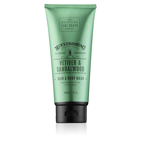 Scottish Fine Soaps Men's Grooming Vetiver & Sandalwood Hair & Body Wash (200 ml)
