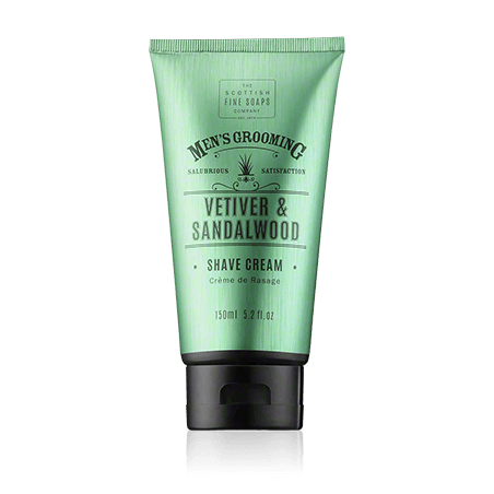 Scottish Fine Soaps Men's Grooming Vetiver & Sandalwood Shave Cream (150 ml)