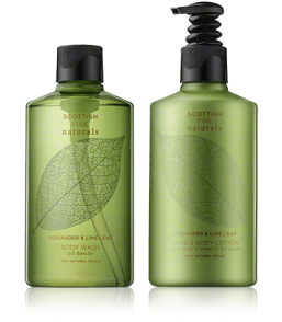 Scottish Fine Soaps Naturals Coriander & Lime Leaf Set mit Body Wash & Body Lotion