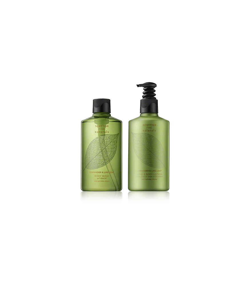 Scottish Fine Soaps Naturals Coriander & Lime Leaf Set mit Body Wash & Body Lotion
