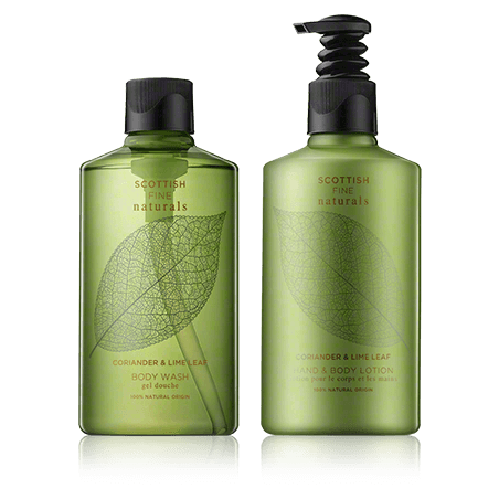 Scottish Fine Soaps Naturals Coriander & Lime Leaf Set mit Body Wash & Body Lotion