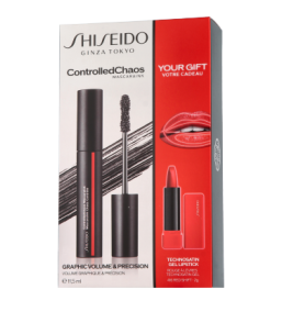 Shiseido ControlledChaos MascaraInk Set mit Technosatin Mini Lipstick