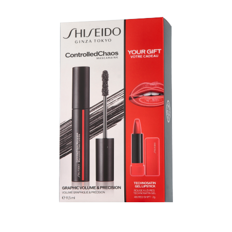 Shiseido ControlledChaos MascaraInk Set mit Technosatin Mini Lipstick