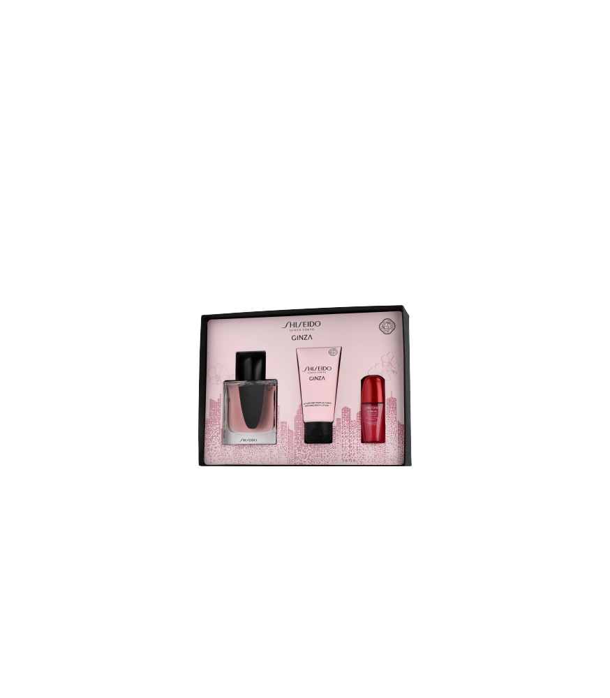 Shiseido Ginza 50 ml EdP Set mit Body Lotion & Power Infusing Concentrate