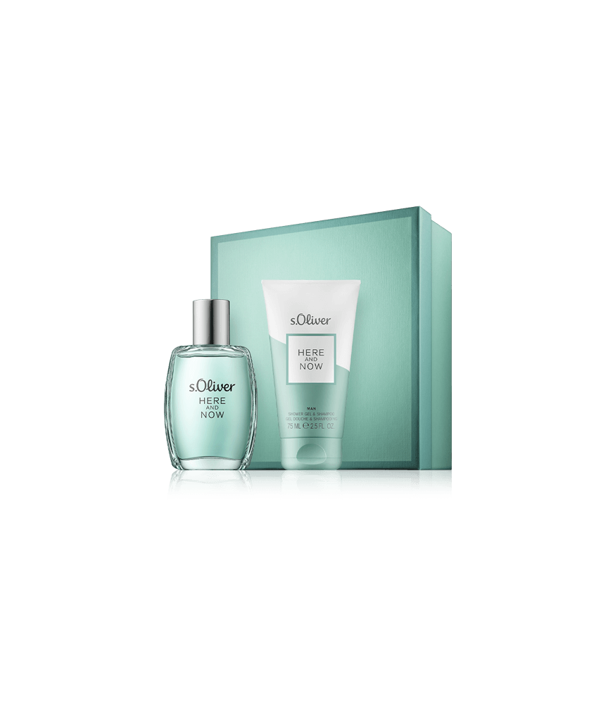 s.Oliver Here and Now for Men 30 ml EdT Set mit Shower Gel
