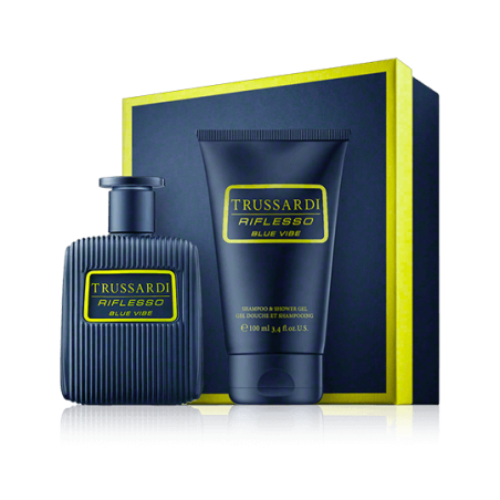 Trussardi Riflesso Blue Vibe 50 ml EdT Set mit Shower Gel