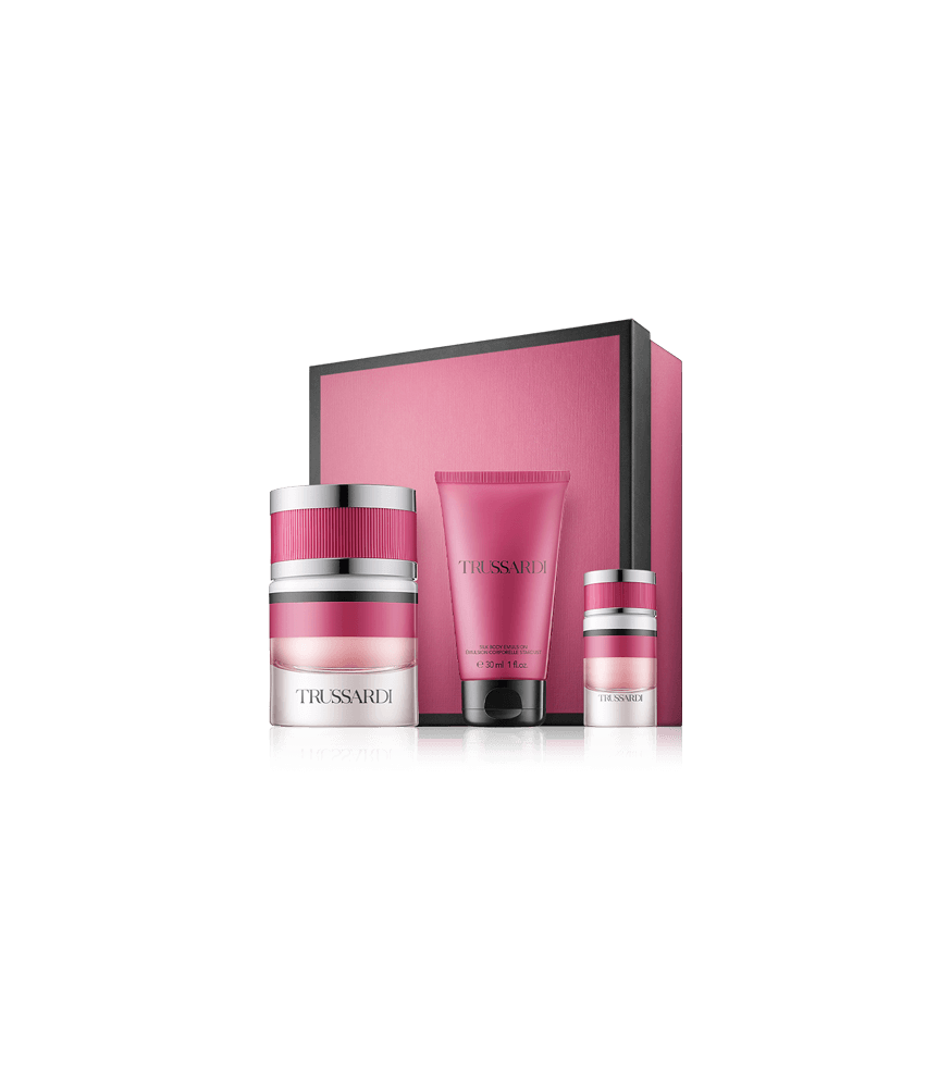 Trussardi Ruby Red 30 ml EdP Set mit Body Lotion & Mini EdP Spray
