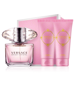 Versace Bright Crystal 90 ml EdT Set mit Shower Gel & Bodylotion