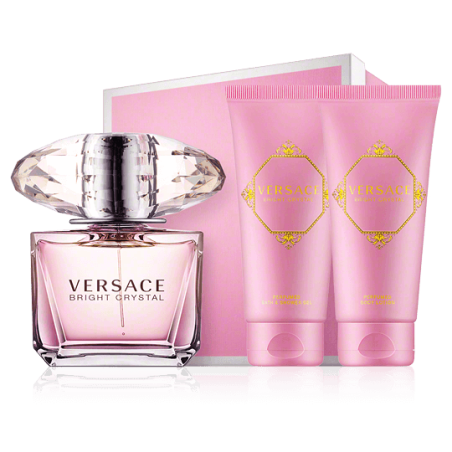 Versace Bright Crystal 90 ml EdT Set mit Shower Gel & Bodylotion