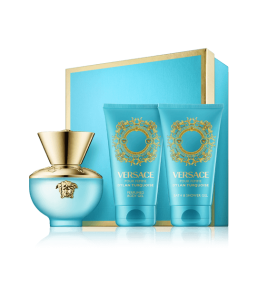 Versace Dylan Turquoise 50 ml EdT Set mit 2x Pflege