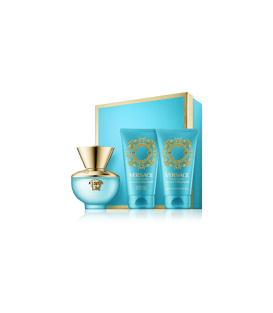Versace Dylan Turquoise 50 ml EdT Set mit 2x Pflege