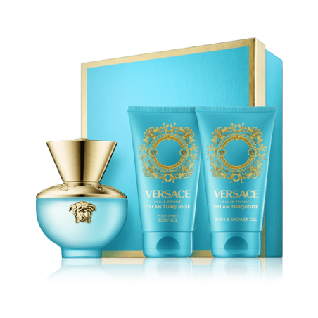 Versace Dylan Turquoise 50 ml EdT Set mit 2x Pflege