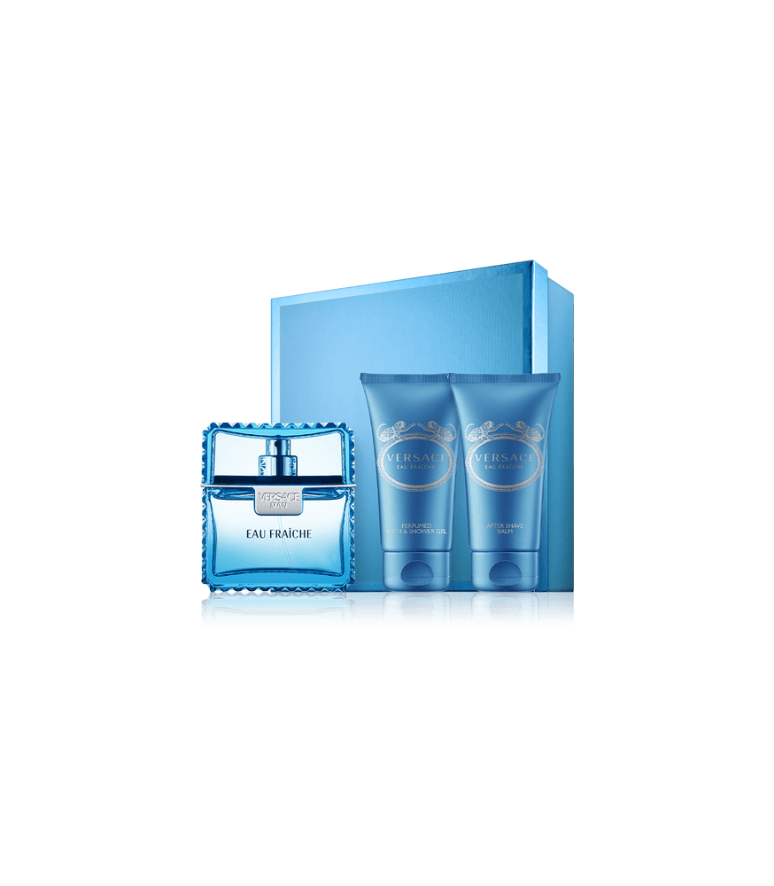 Versace Man Eau Fraiche 50 ml EdT Set 2x Pflege