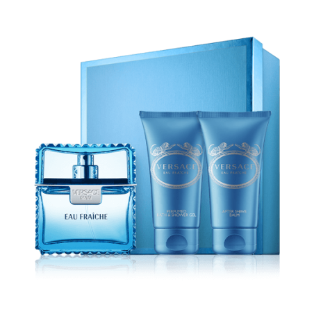 Versace Man Eau Fraiche 50 ml EdT Set 2x Pflege