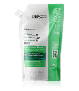 Vichy Dercos Anti-Dandruff Dermatological Shampoo Normal to Oily Hair Refill (500 ml)