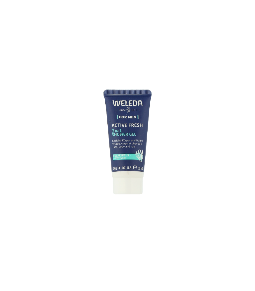 Weleda For Men Active Fresh 3 in 1 Shower Gel Travel Size (20 ml)