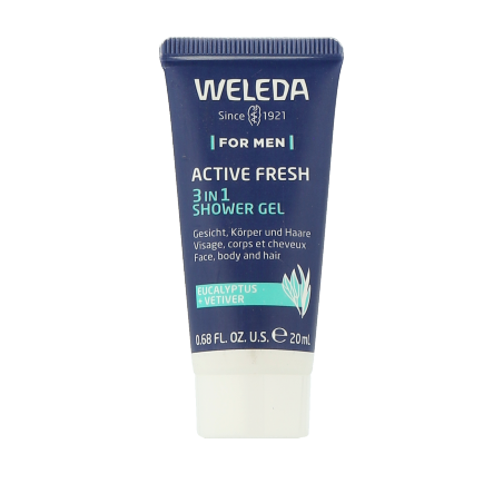 Weleda For Men Active Fresh 3 in 1 Shower Gel Travel Size (20 ml)