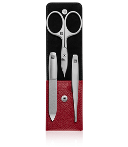 Zwilling Twinox Maniküre-Set im Leder-Etui Rot (3-teilig)