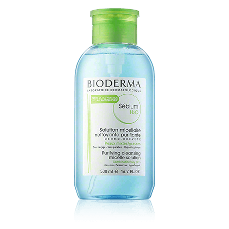 Bioderma Sébium H2O Purifying Cleansing Micellar Water with Pump (500 ml)