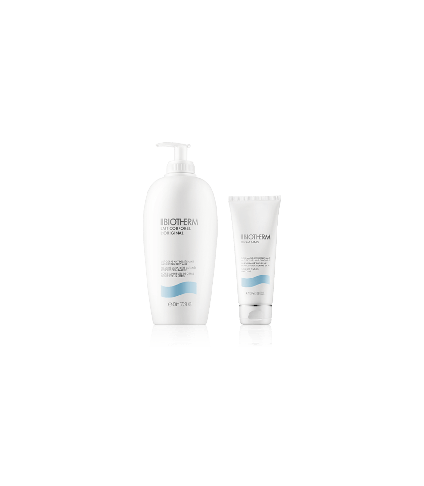 Biotherm Body Care Set mit L'Original Lait Corporel & Biomains Soin Mains