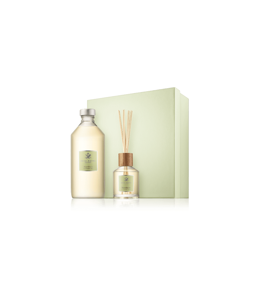 Acca Kappa Mandarin & Green Tea Set mit Home Diffuser & Refill
